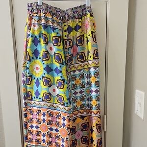 Colorful Floral Patterned Pants